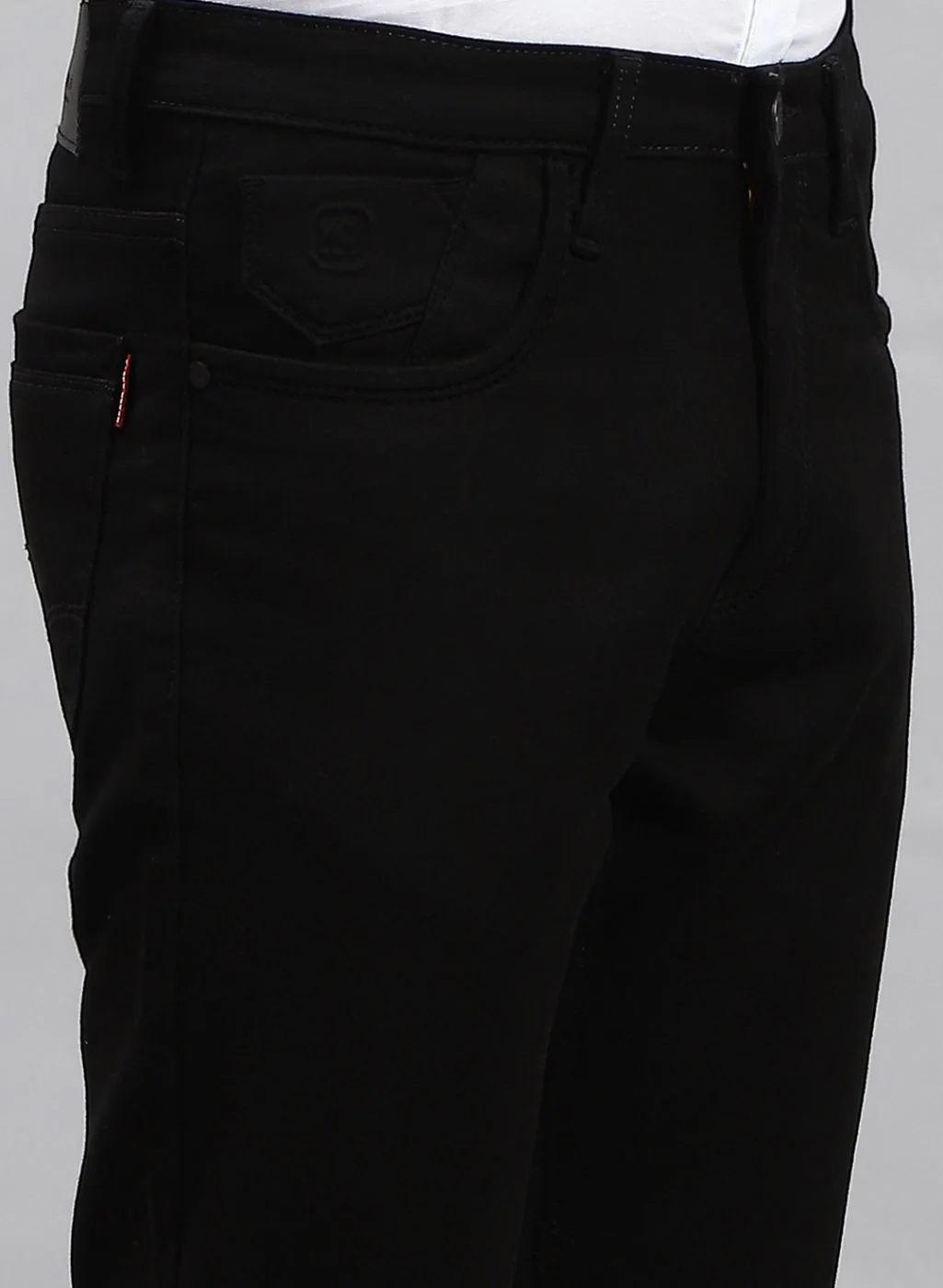 Men Black NArrow Fit Denim - Image 6