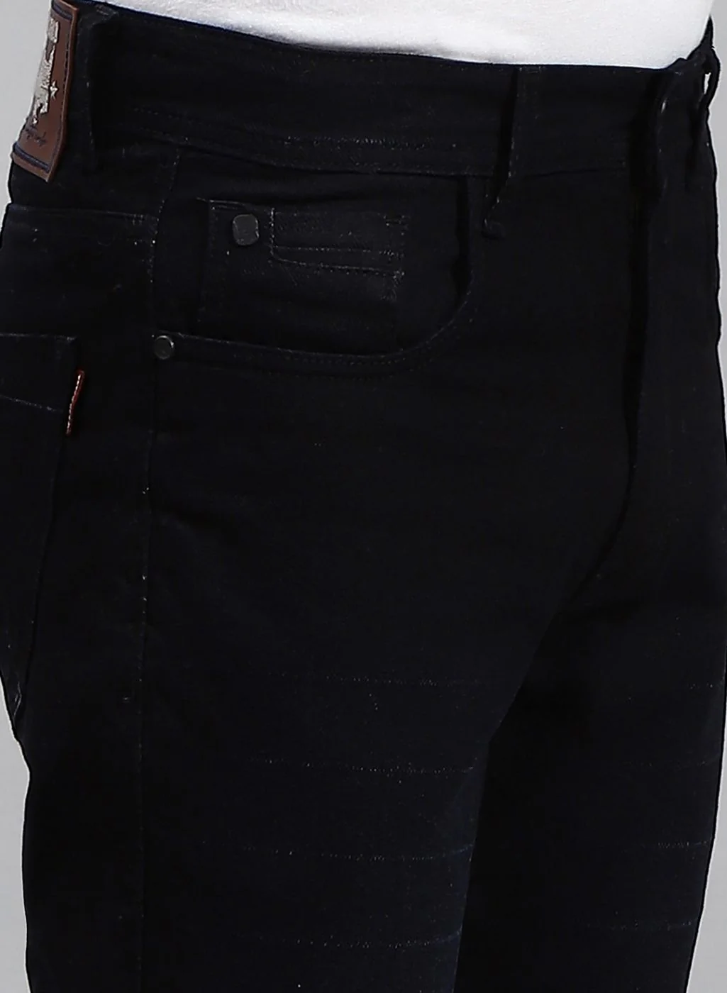 Men Black NArrow Fit Denim - Image 6