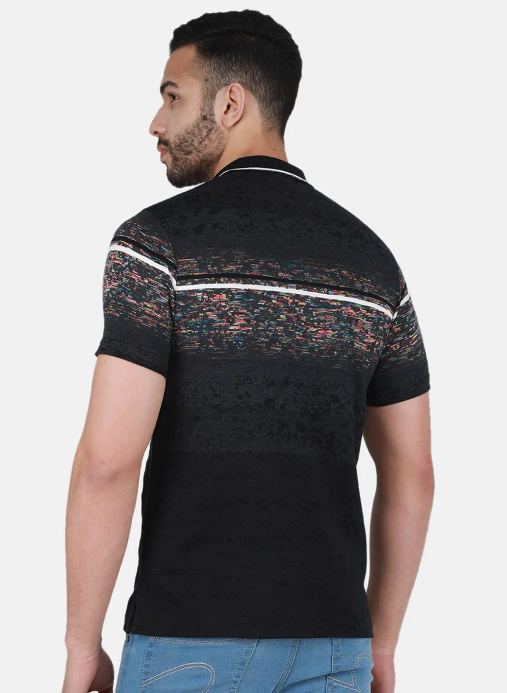 Men Black Printed T-Shirt - Image 3