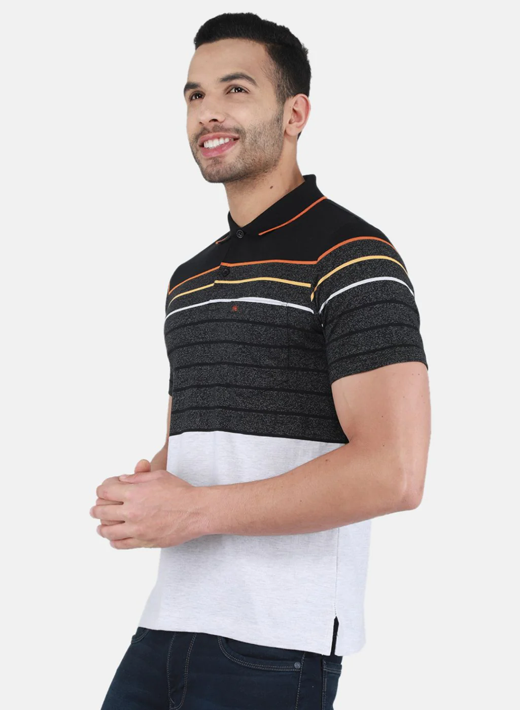 Men Black Printed T-Shirt - Image 2
