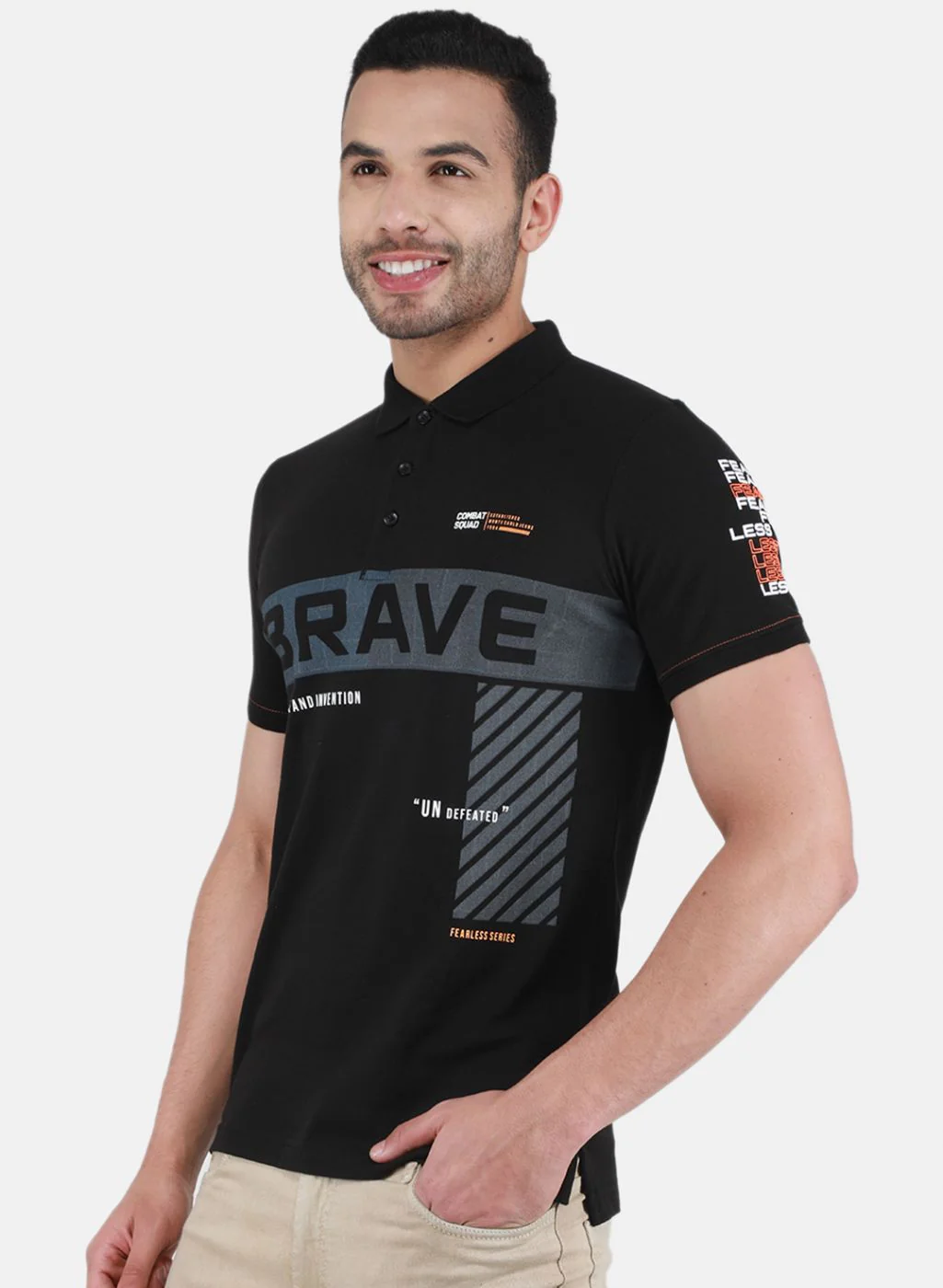Men Black Printed T-Shirt - Image 2