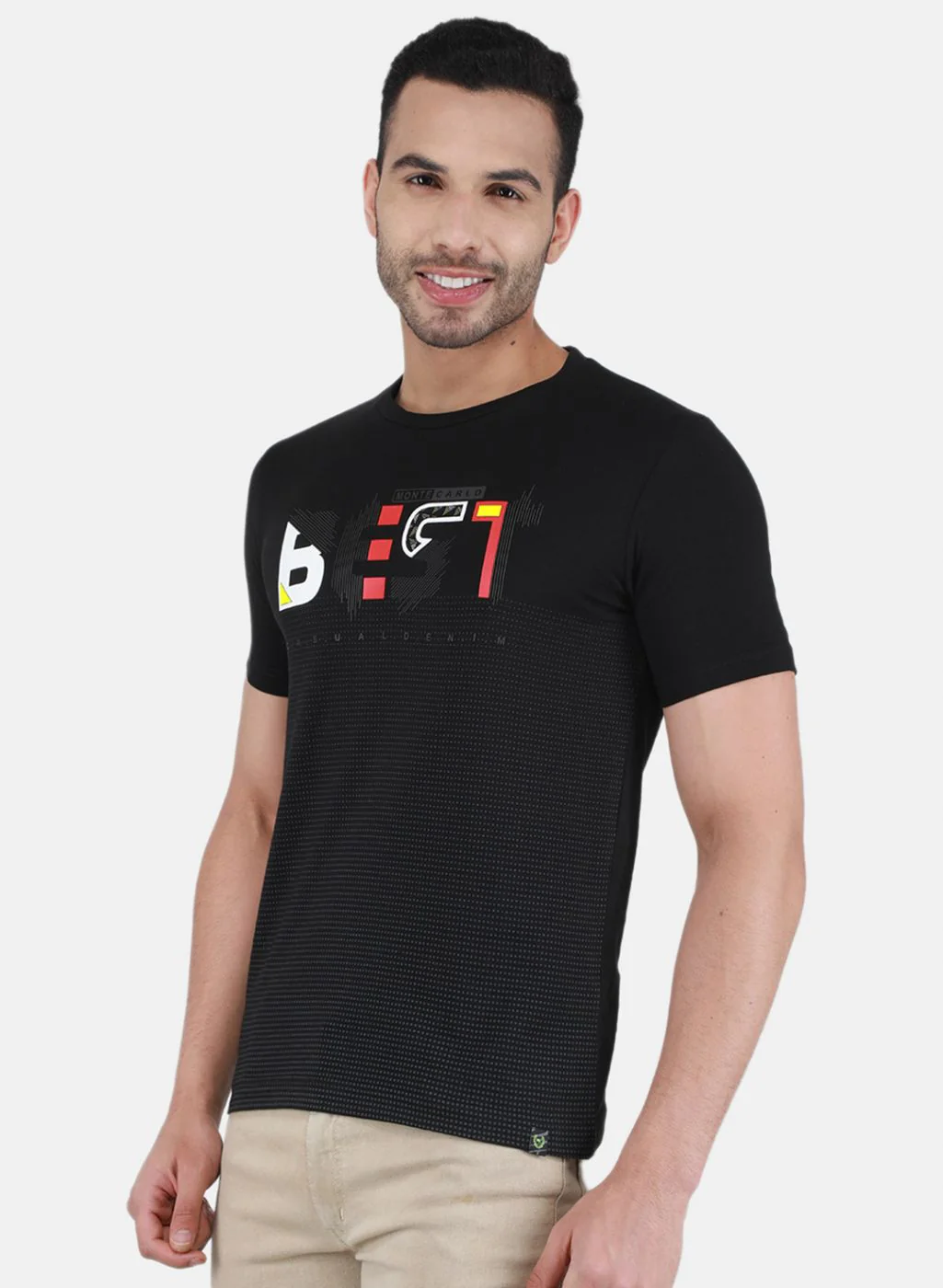 Men Black Printed T-Shirt - Image 2