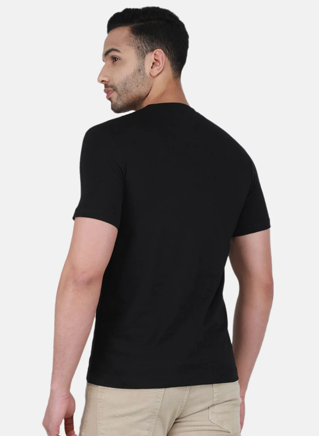 Men Black Printed T-Shirt - Image 3