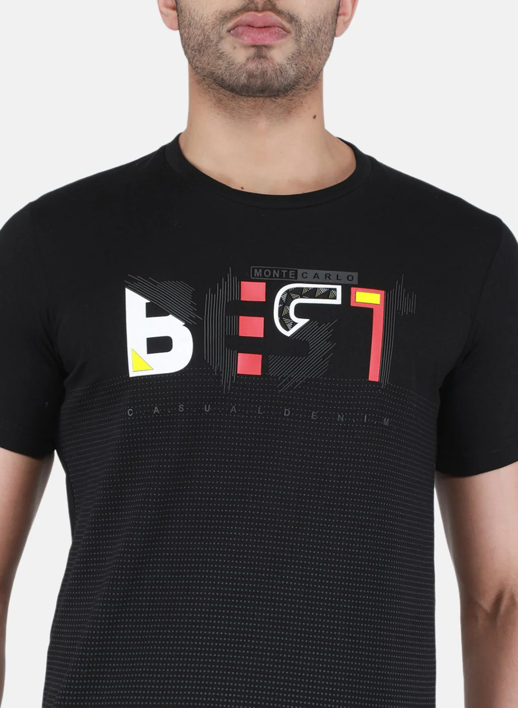 Men Black Printed T-Shirt - Image 5