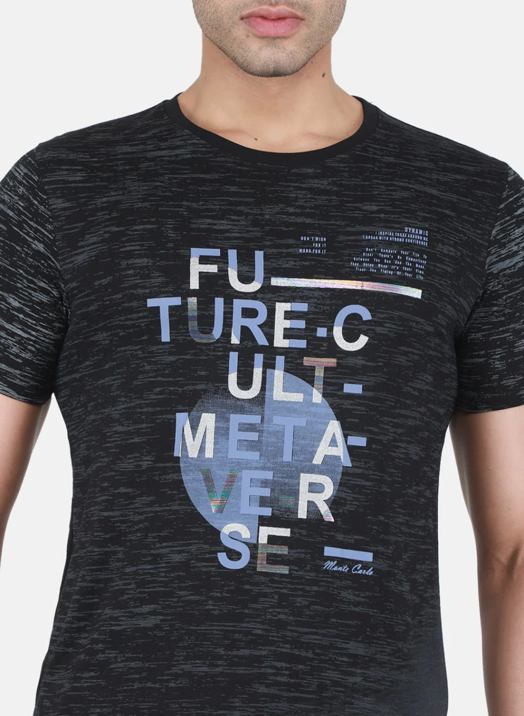 Men Black Printed T-Shirt - Image 5