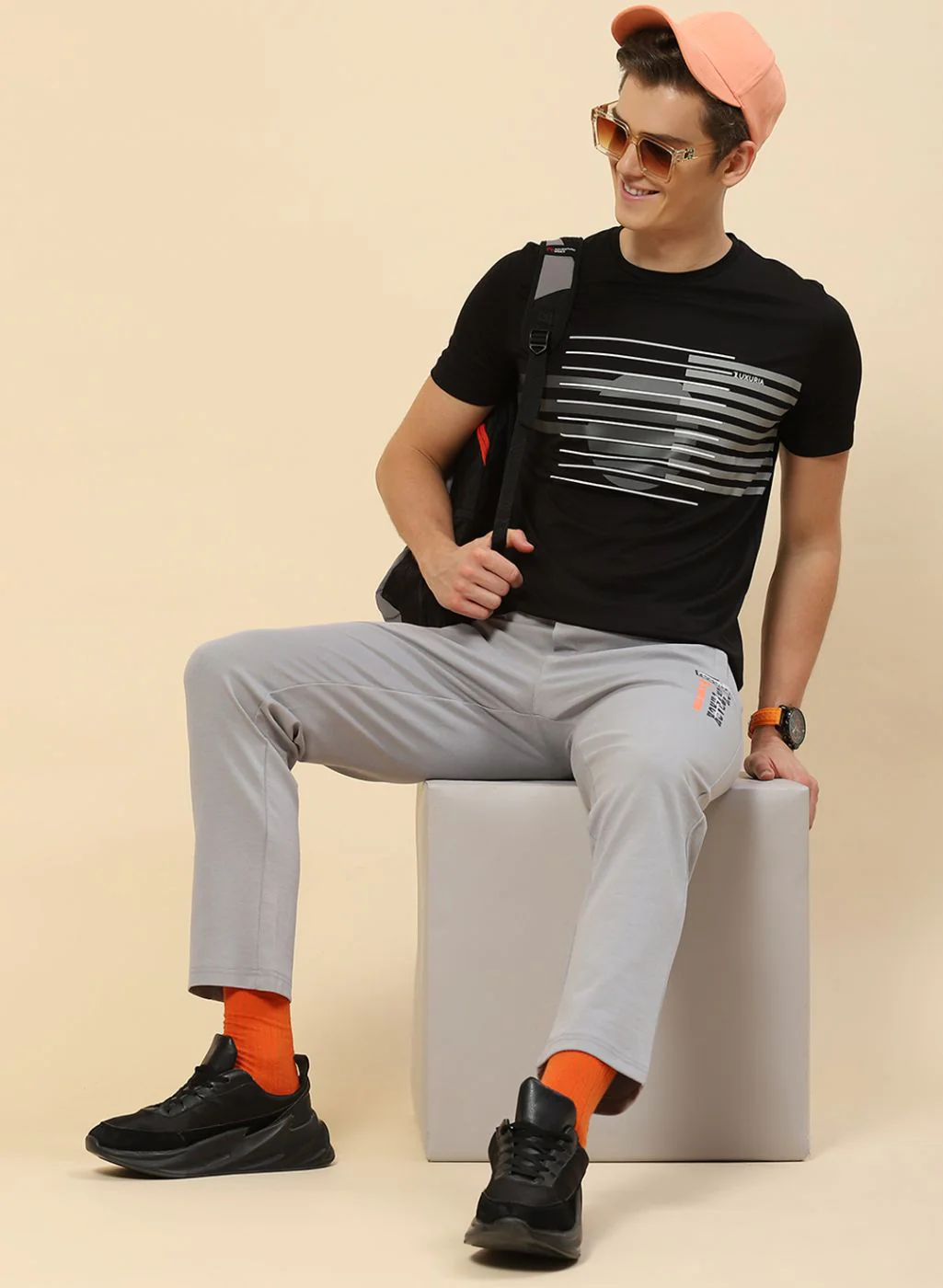 Men Black Printed T-Shirt - Image 5