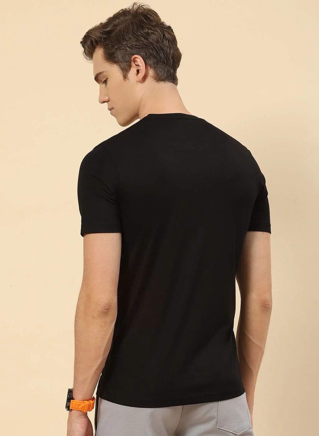 Men Black Printed T-Shirt - Image 4