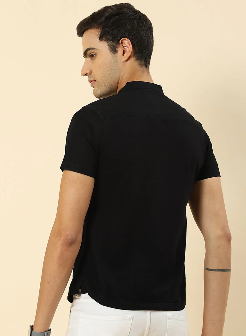 Men Black Printed T-Shirt - Image 5