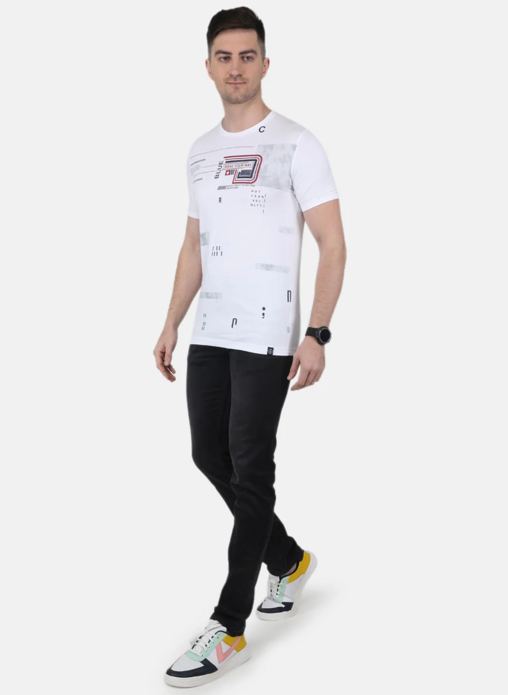 Men Black Regular Fit Denim - Image 4