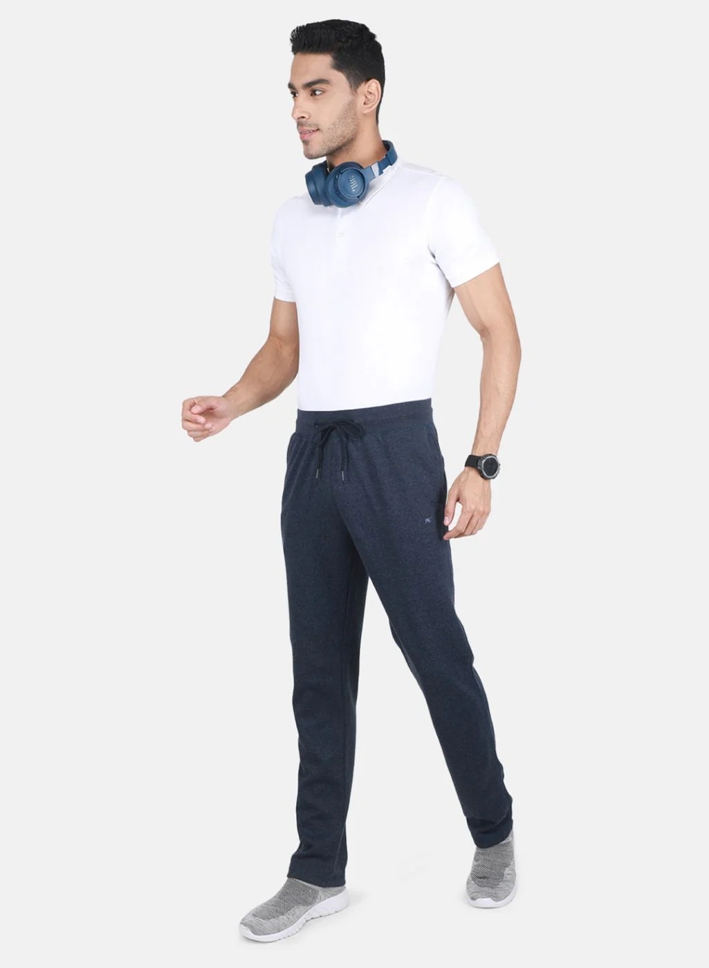 Men Navy Blue Regular Fit Lower - Image 4