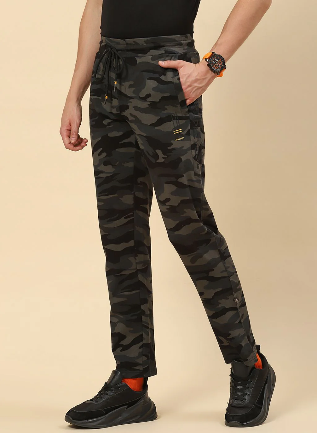 Men Black Regular Fit Lower - Image 3