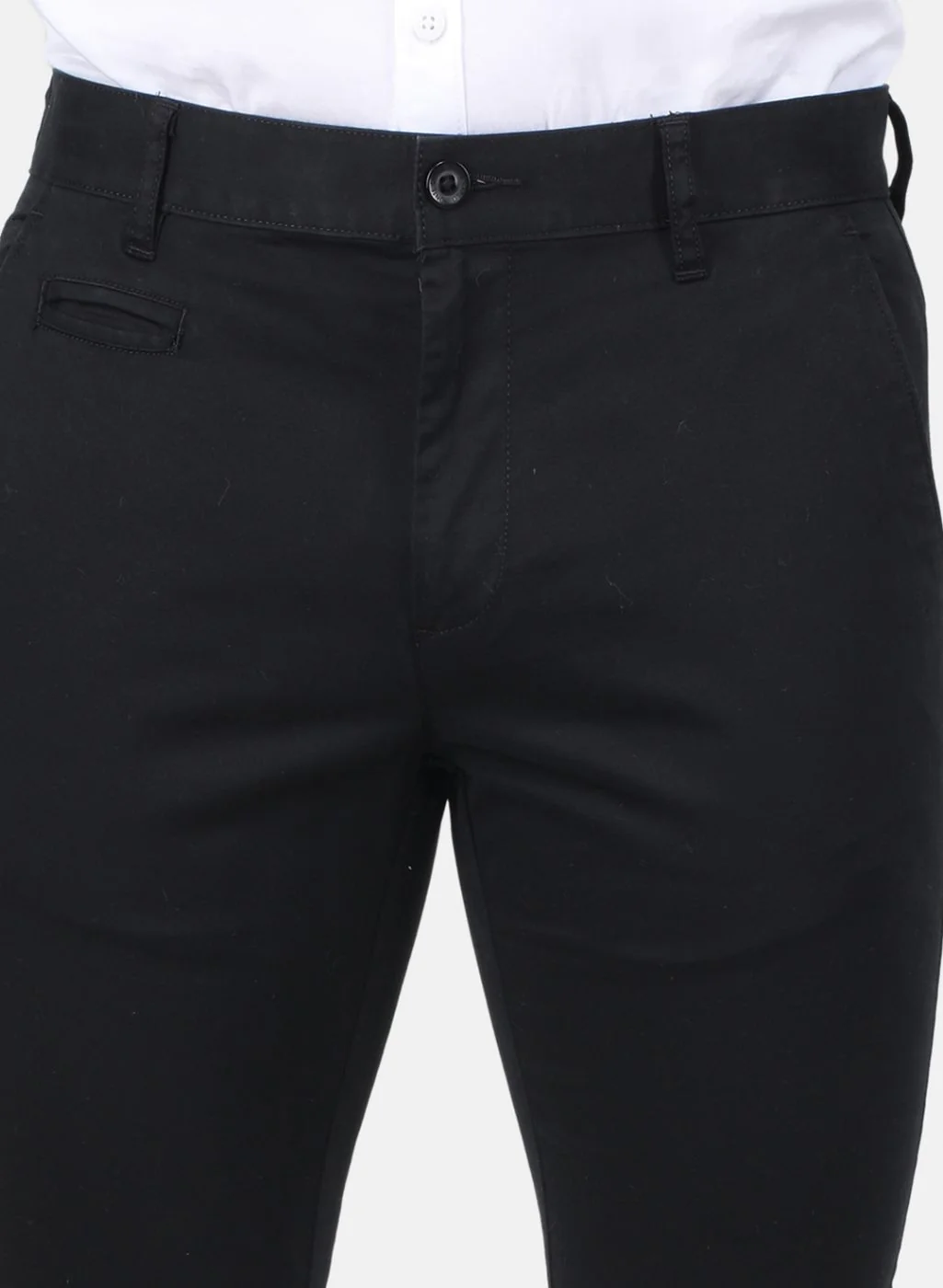 Men Black Regular Fit Trouser - Image 5