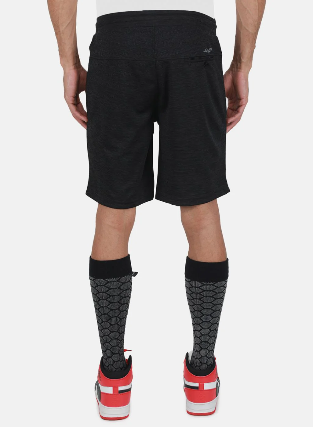 Men Black Solid Bermuda - Image 3