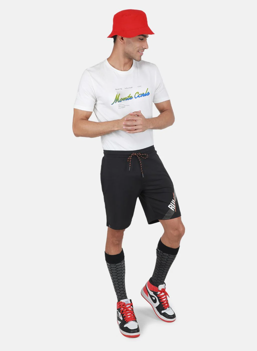 Men Black Solid Bermuda - Image 4