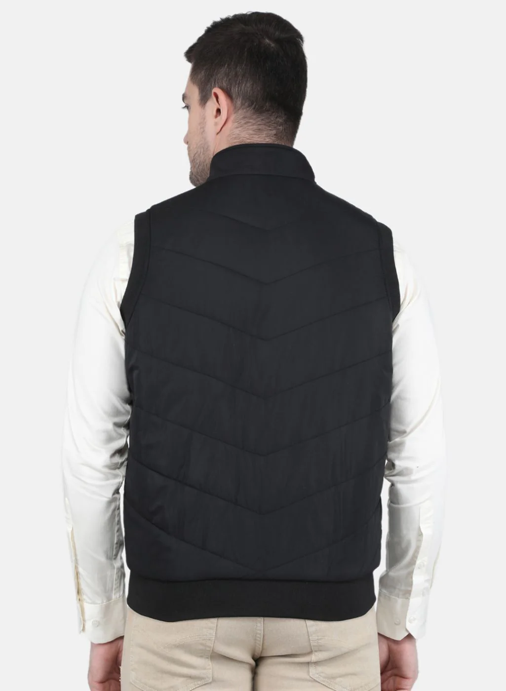 Men Black Solid Jacket - Image 3