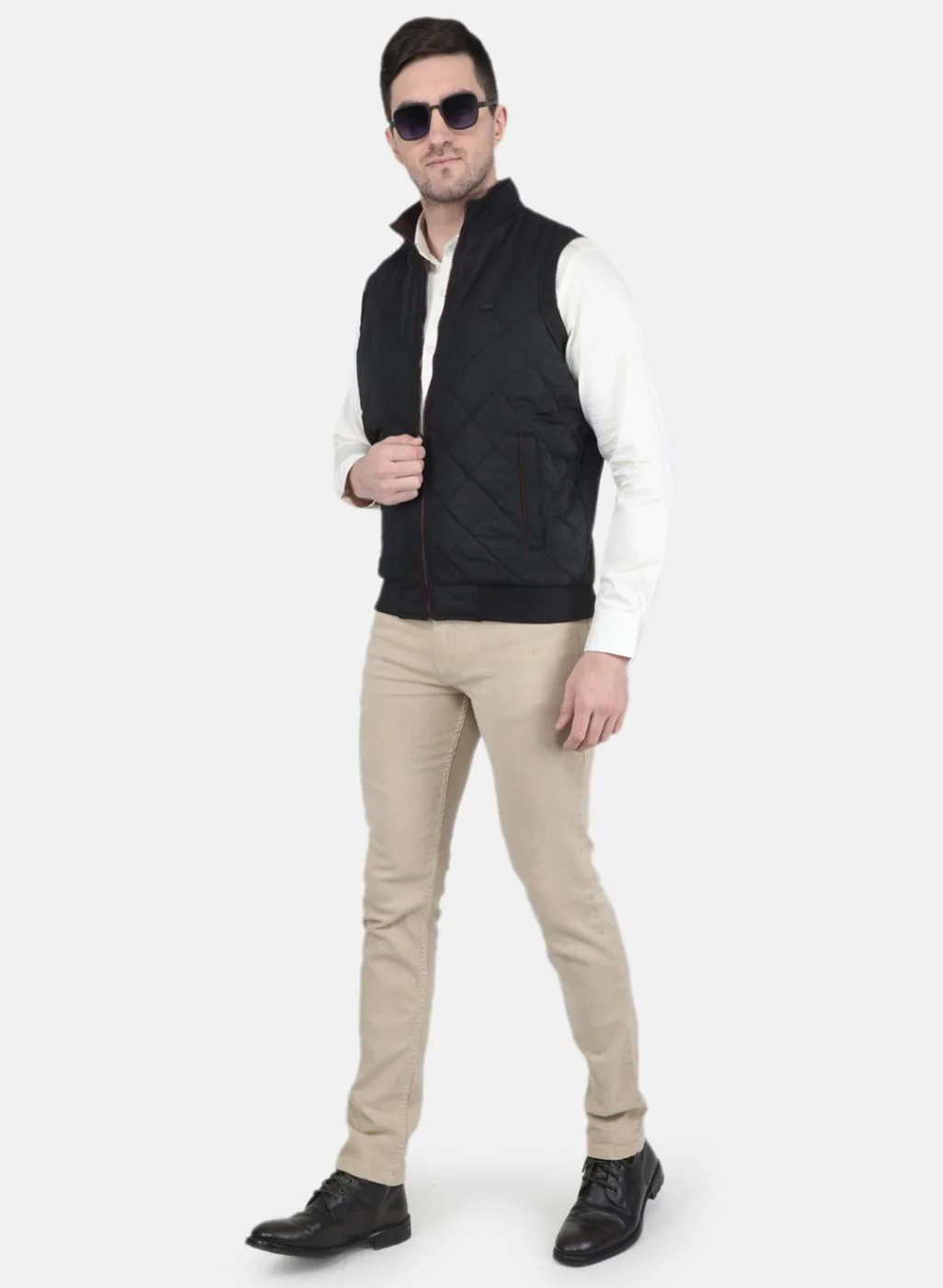 Men Black Solid Jacket - Image 4