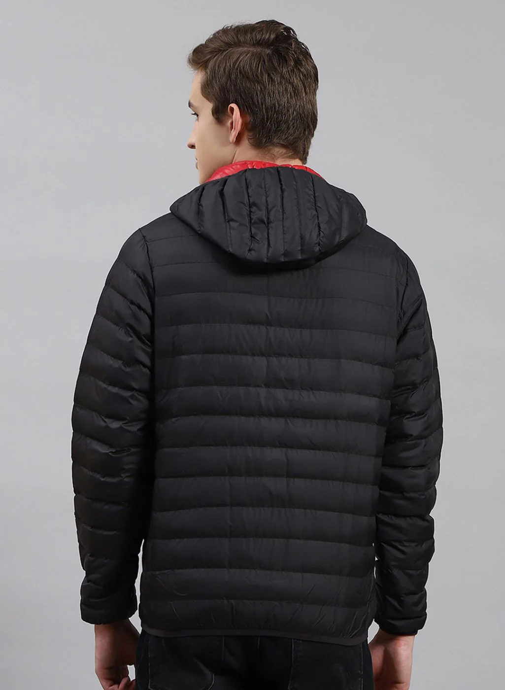 Men Black Solid Polyester Blend Jacket - Image 6