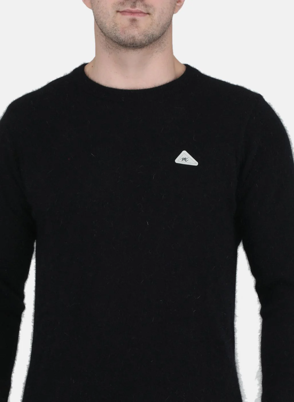 Men Black Solid Pullover - Image 5