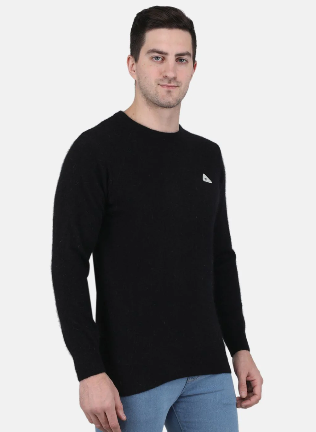 Men Black Solid Pullover - Image 6