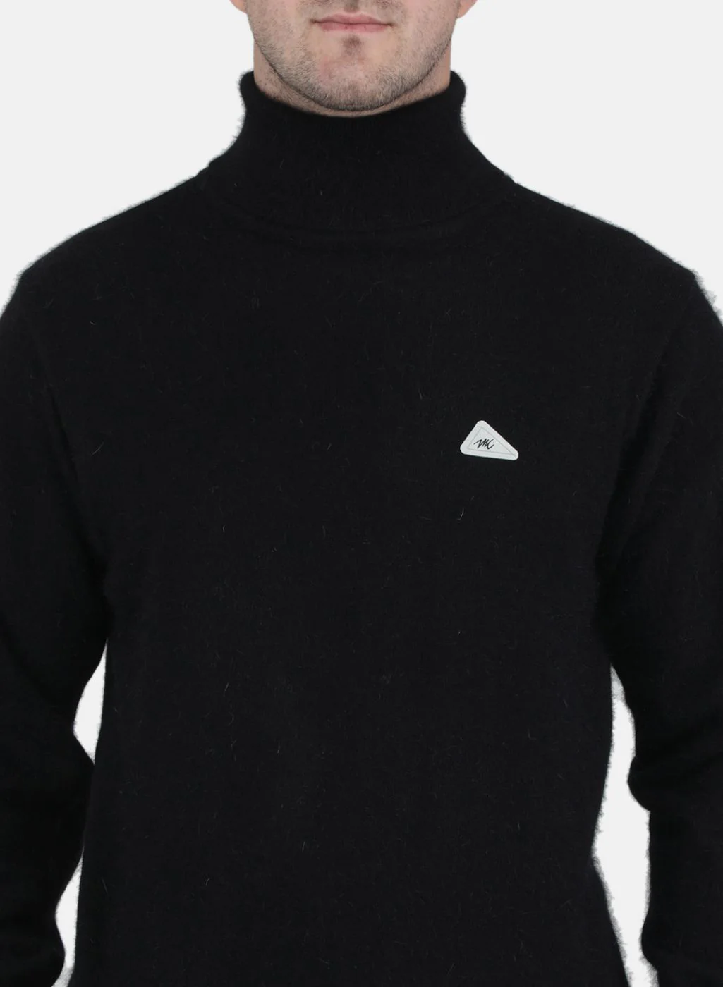Men Black Solid Pullover - Image 5