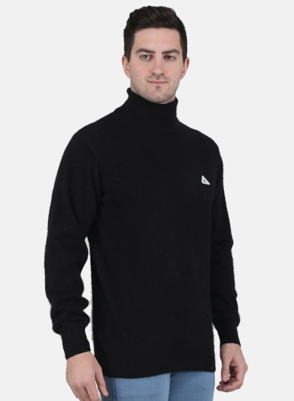 Men Black Solid Pullover - Image 6