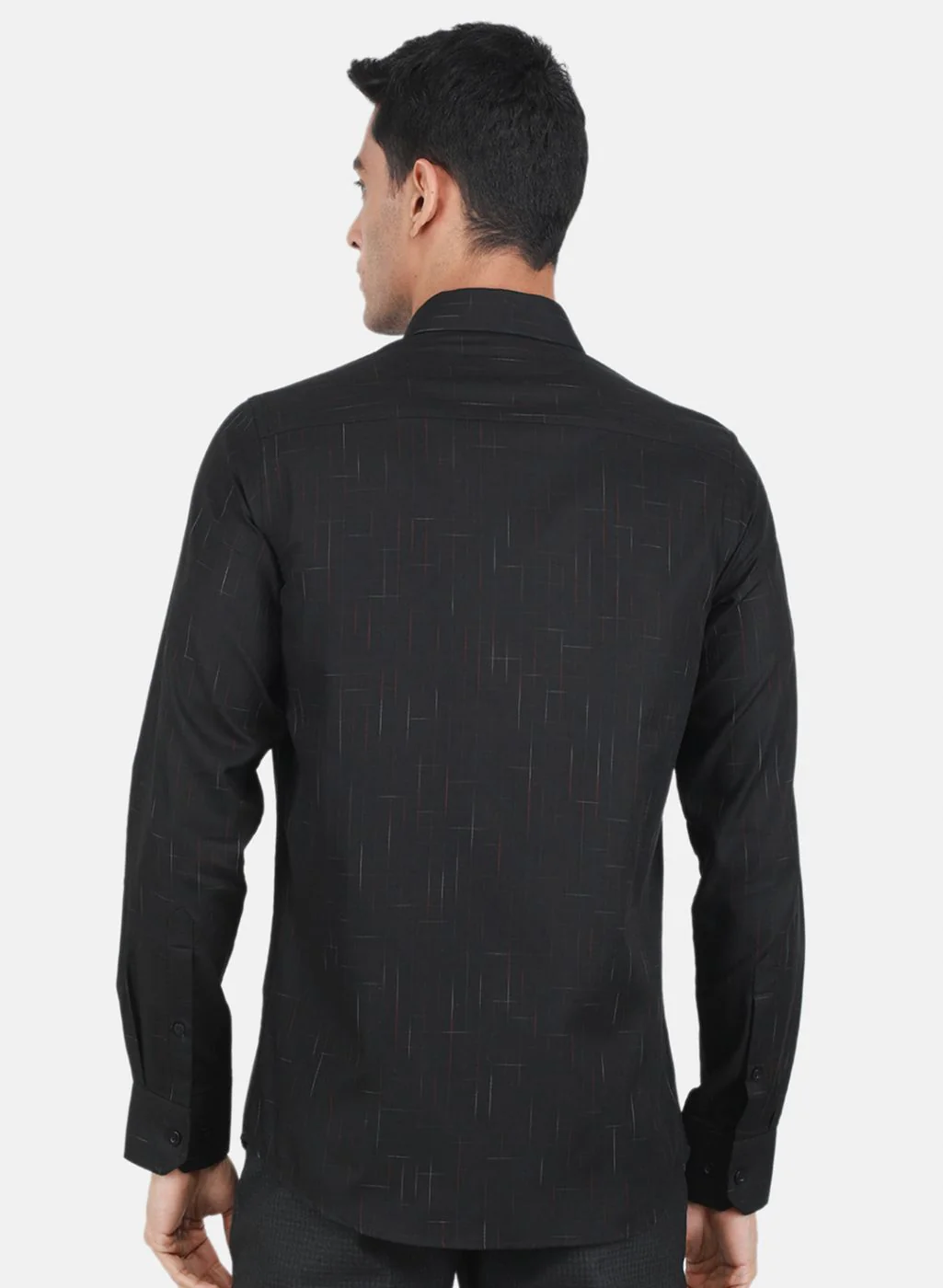 Men Black Solid Shirt - Image 3