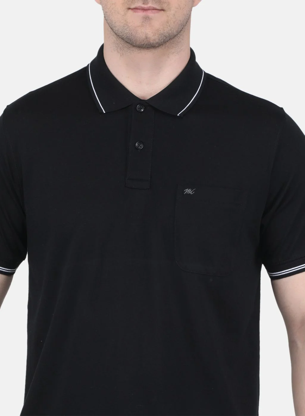 Men Black Solid T-Shirt - Image 5