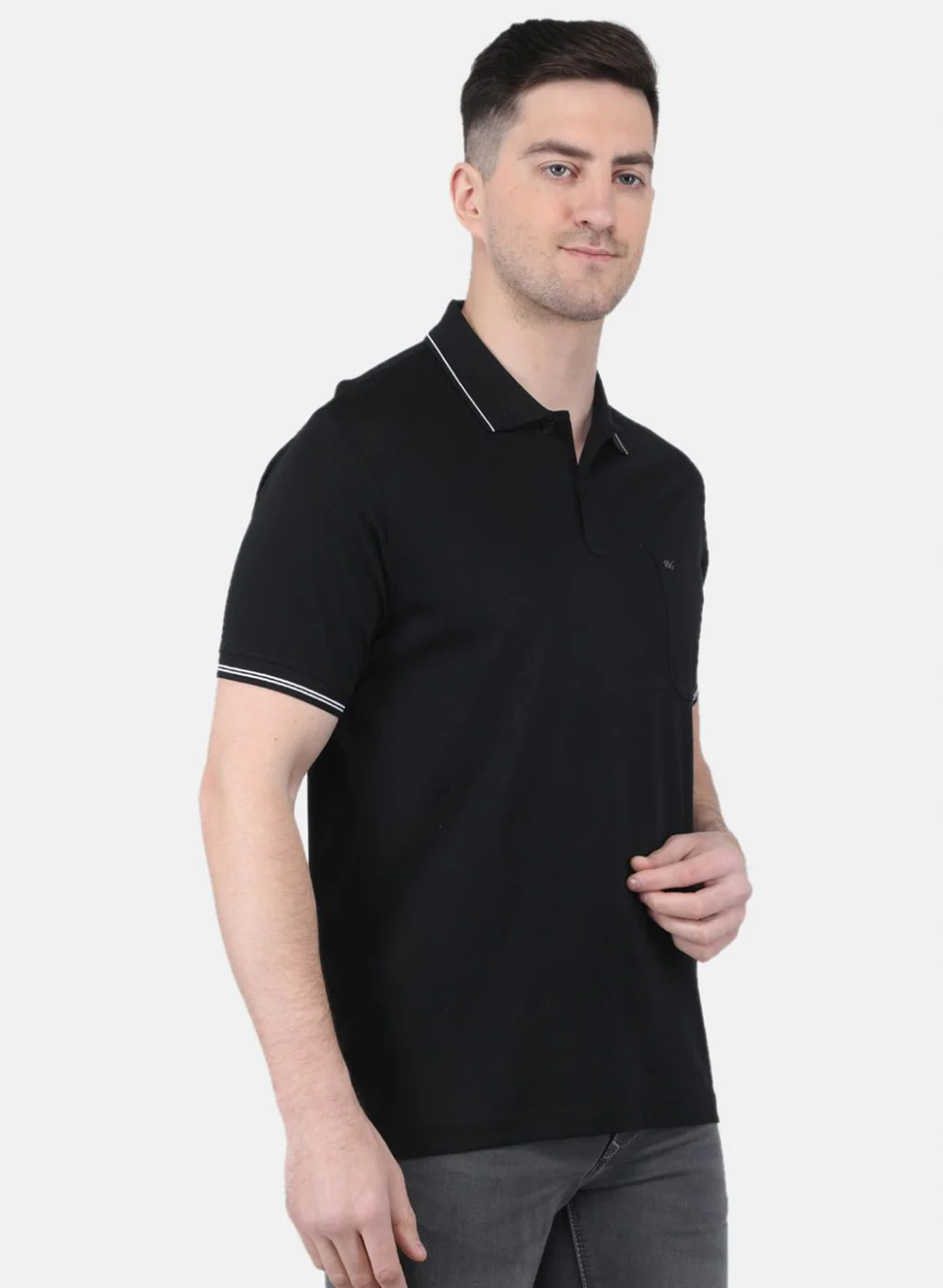 Men Black Solid T-Shirt - Image 6