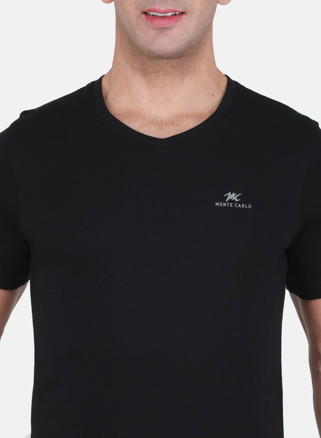 Men Black Solid T-Shirt - Image 5