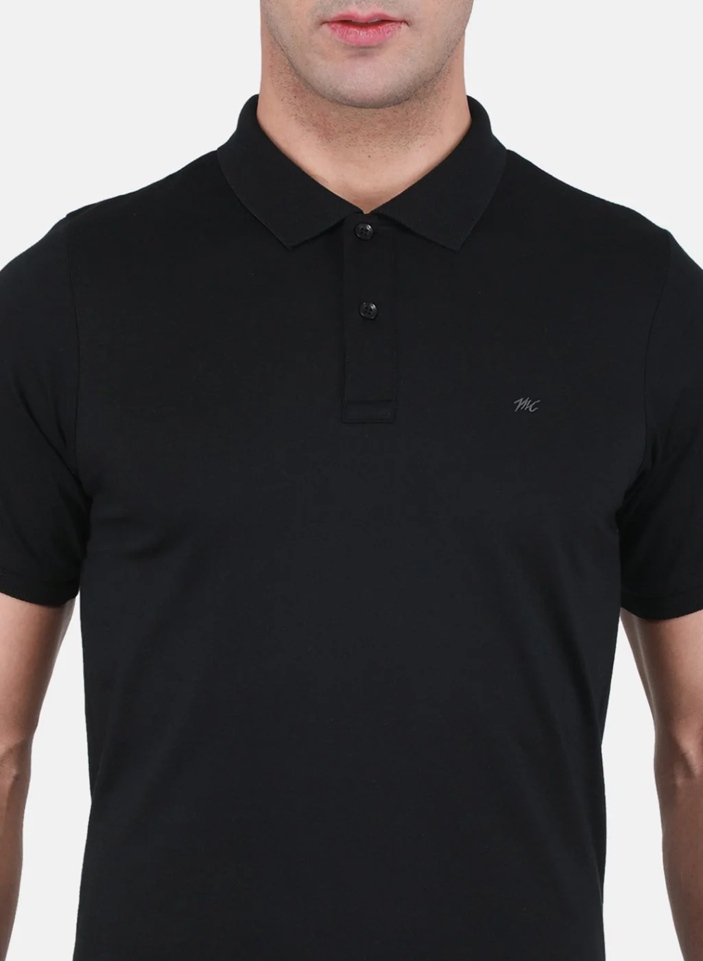 Men Black Solid T-Shirt - Image 5