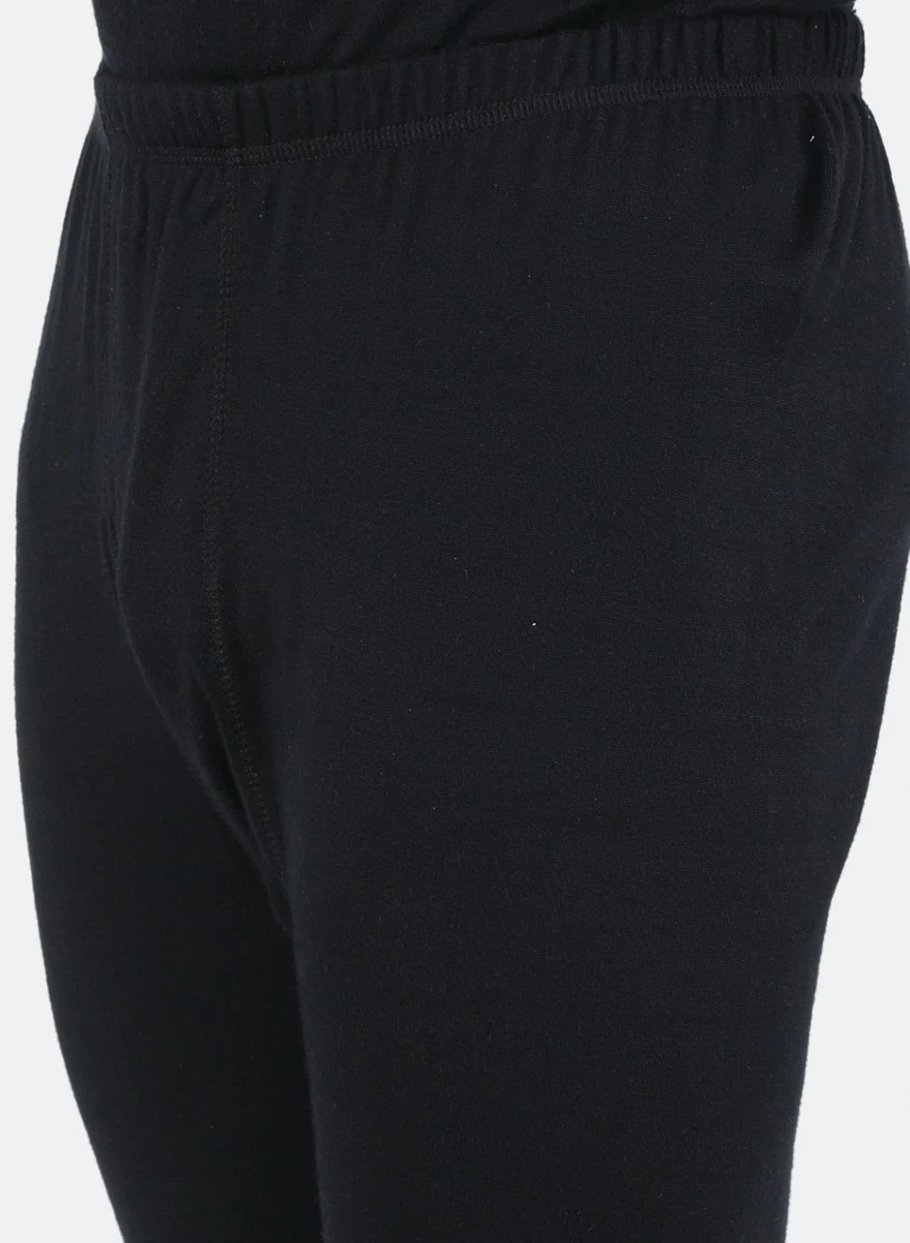 Men Black Solid Thermal Lower - Image 5