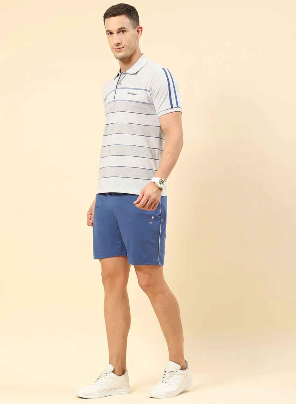 Men Blue & Grey Printed Combo Set - Image 3