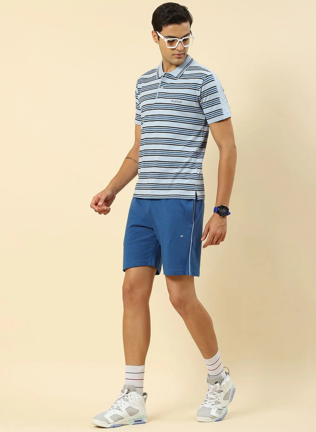 Men Blue Printed Combo Set - Image 3