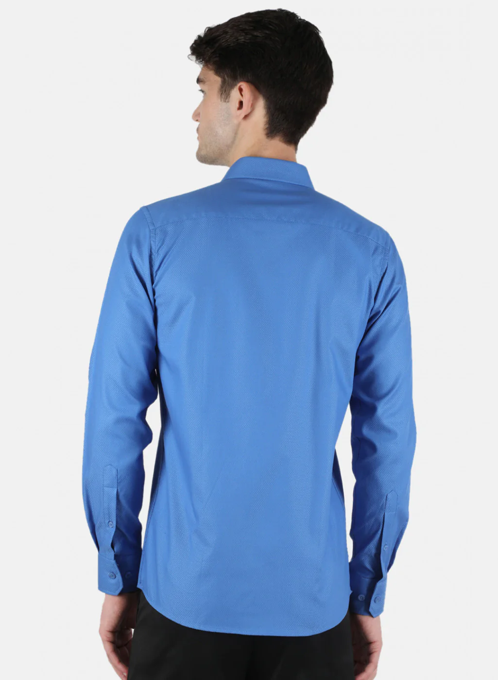 Men Blue Printed Shirt - Image 3