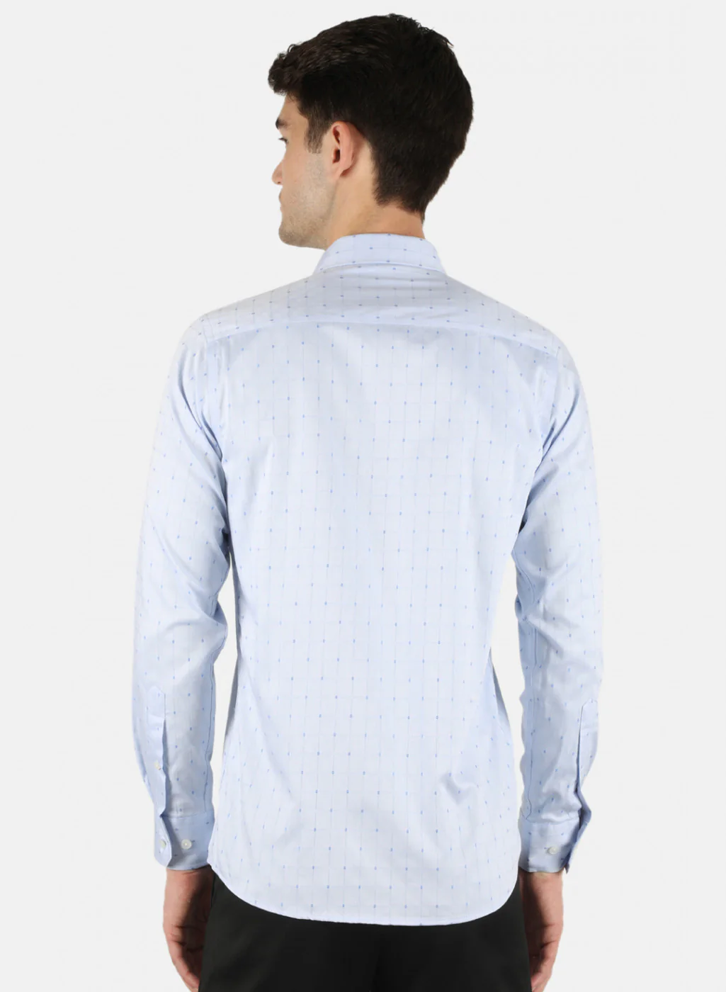 Men Blue Printed Shirt - Image 3