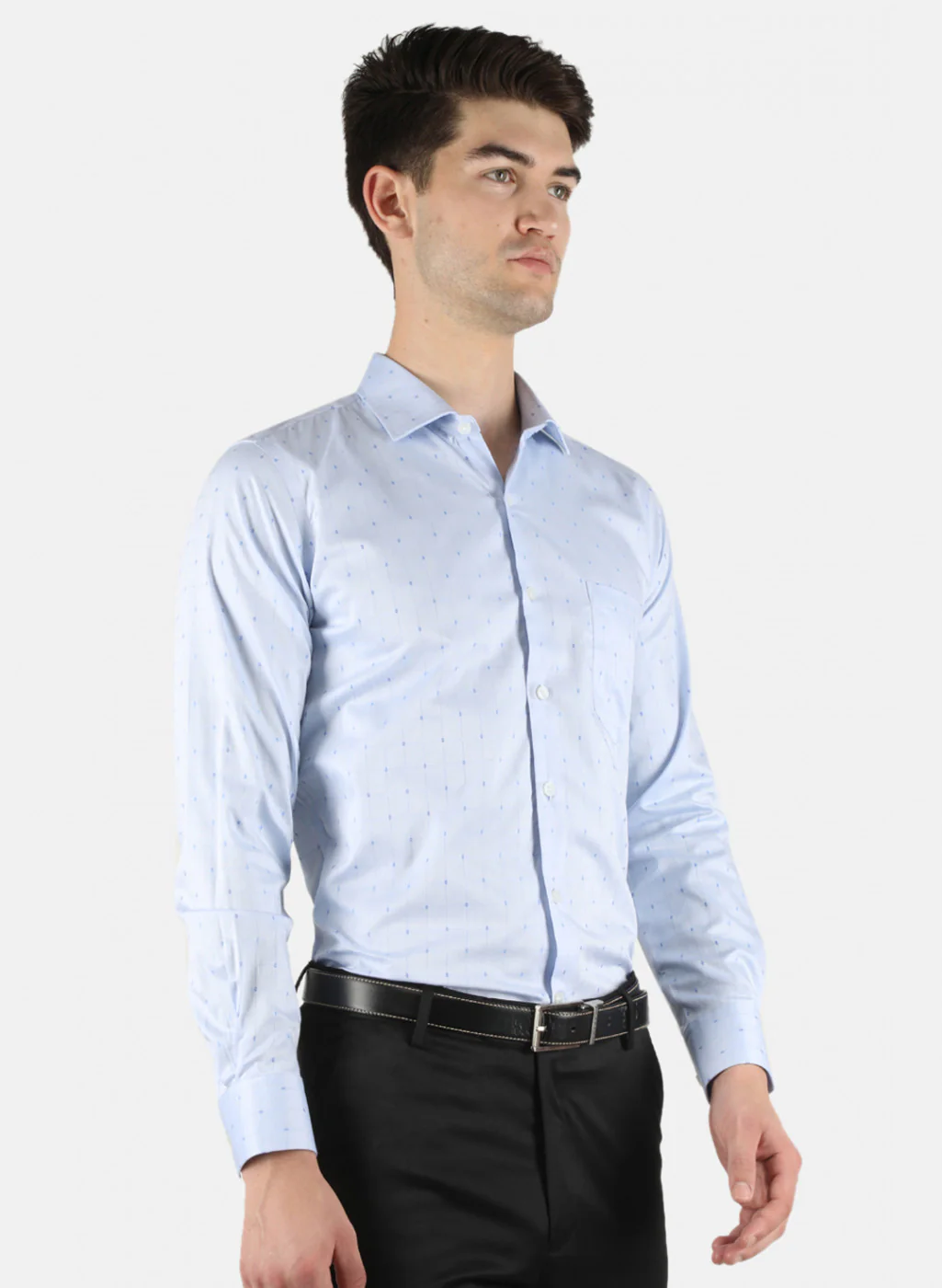 Men Blue Printed Shirt - Image 6