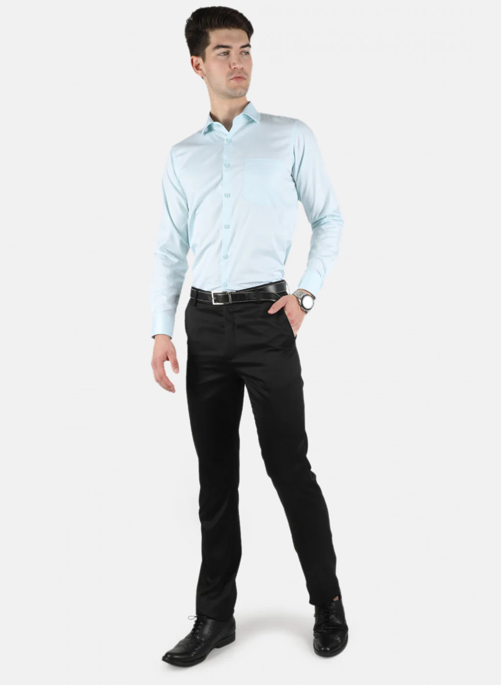 Men Blue Printed Shirt - Image 4