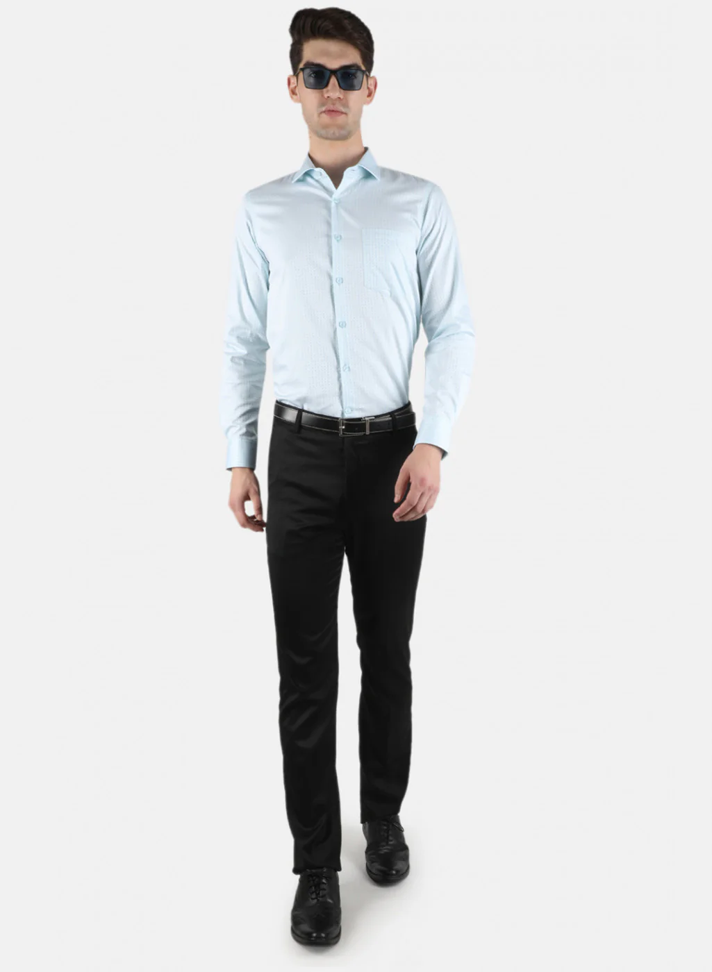 Men Blue Printed Shirt - Image 4
