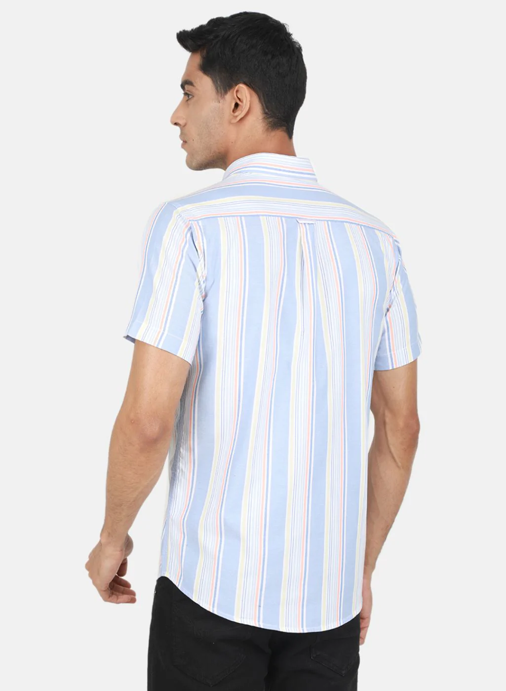 Men Blue Printed Shirt - Image 3