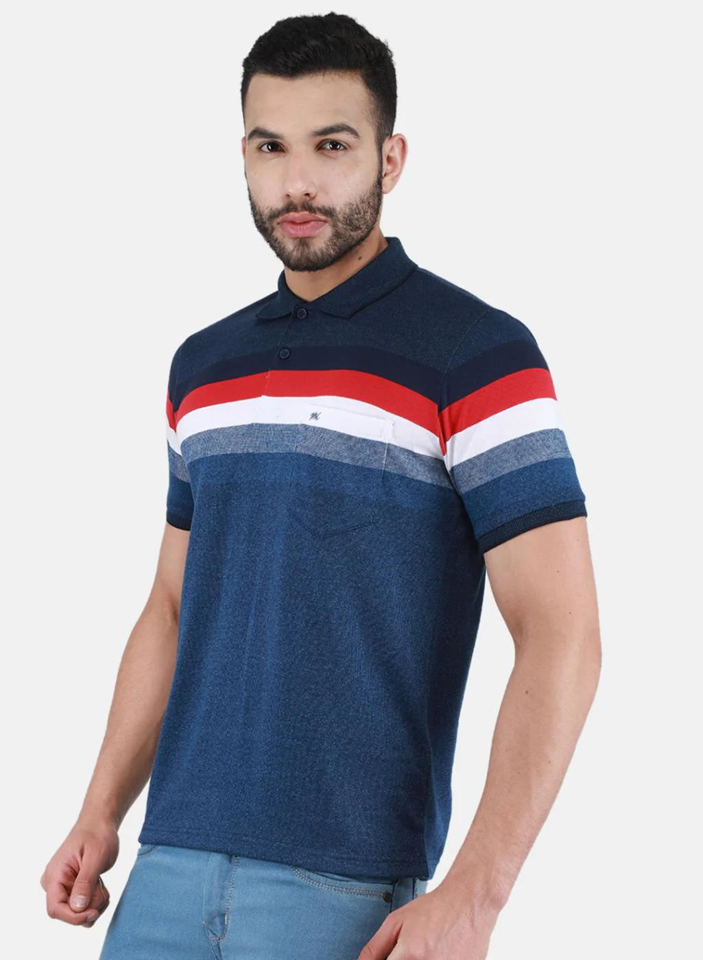 Men Blue Printed T-Shirt - Image 2