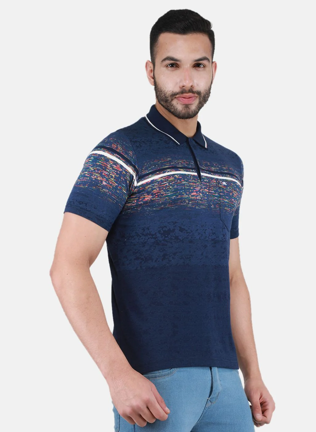 Men Blue Printed T-Shirt - Image 6