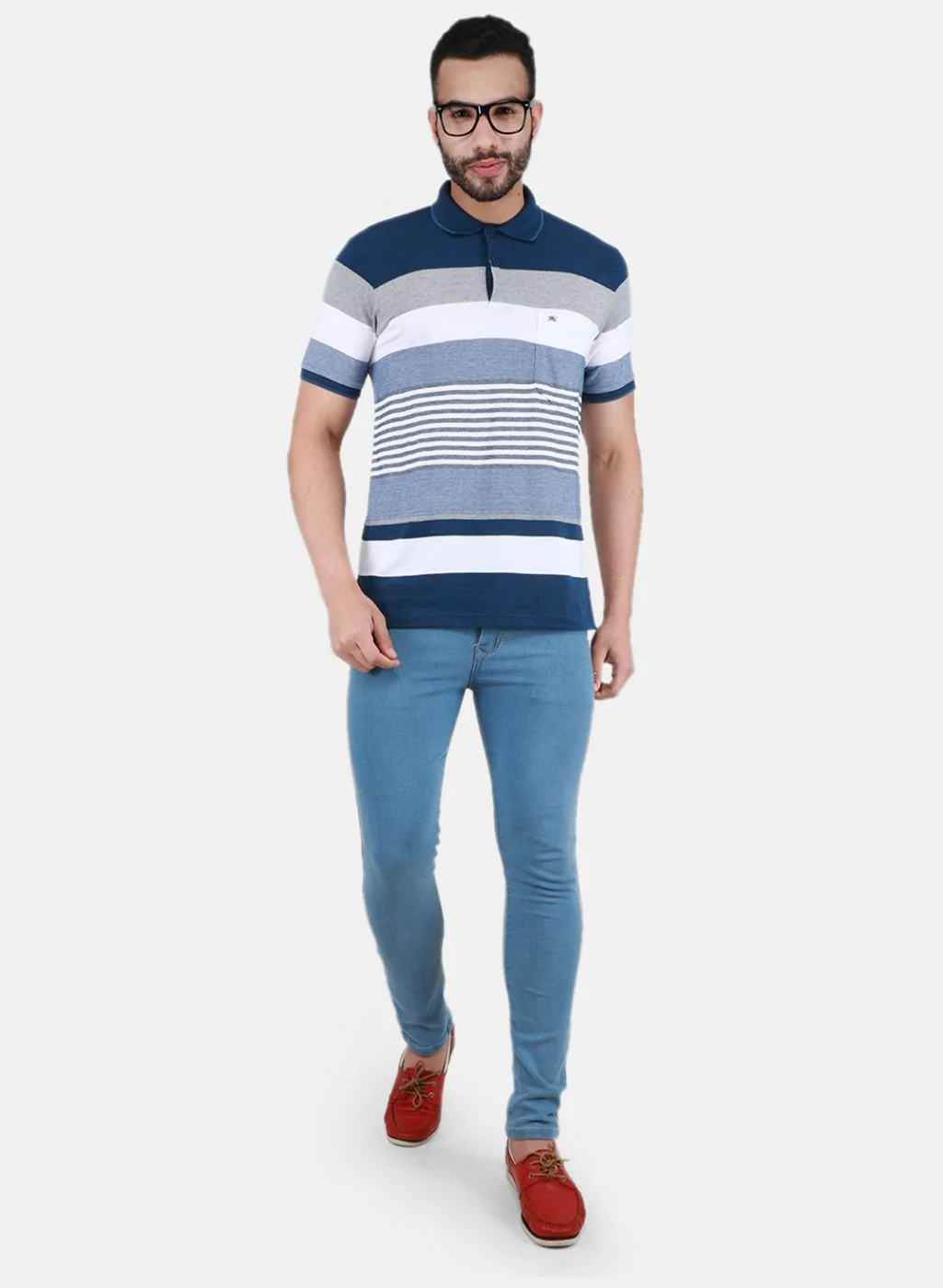 Men Blue Printed T-Shirt - Image 4