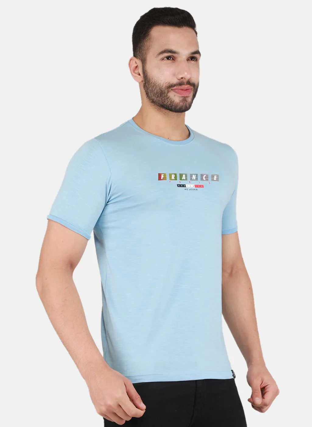 Men Blue Printed T-Shirt - Image 6