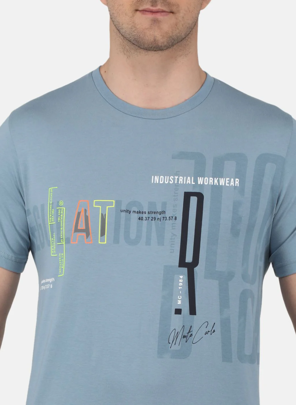 Men Blue Printed T-Shirt - Image 5