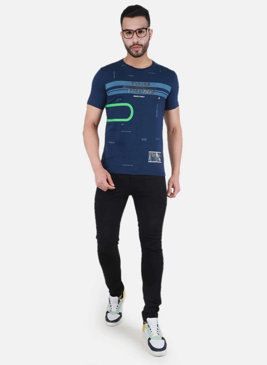 Men Blue Printed T-Shirt - Image 4
