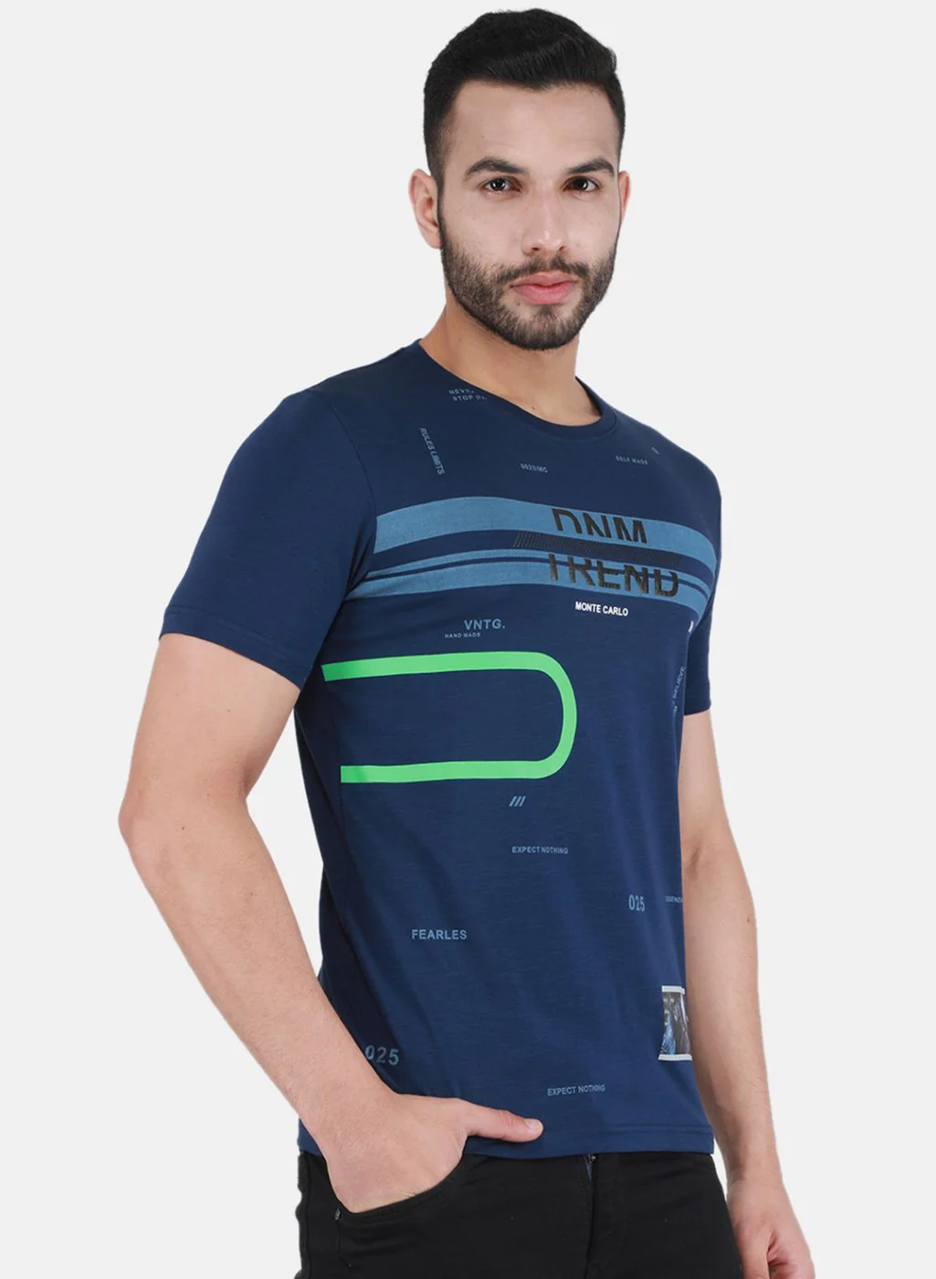 Men Blue Printed T-Shirt - Image 6