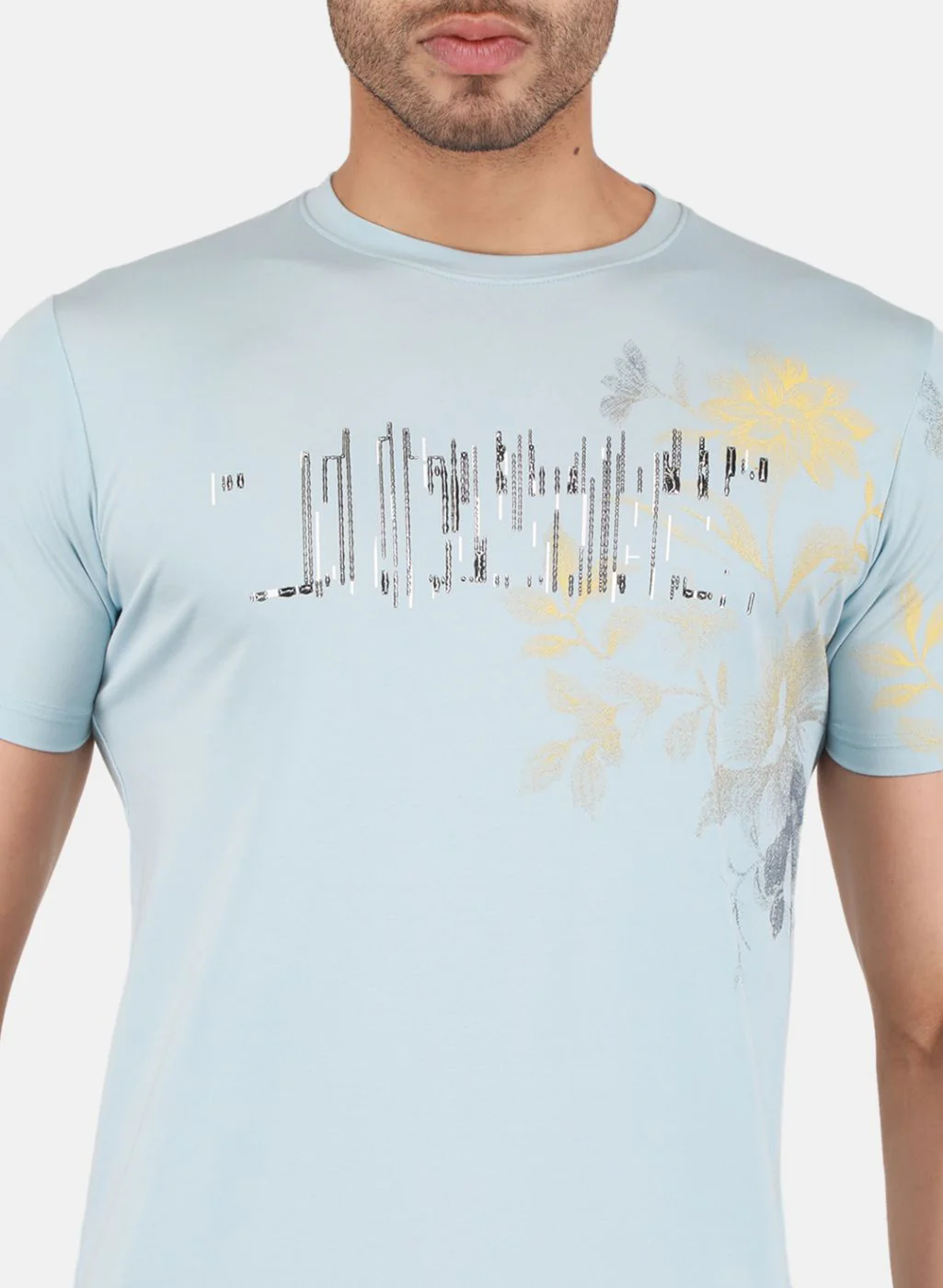 Men Blue Printed T-Shirt - Image 5