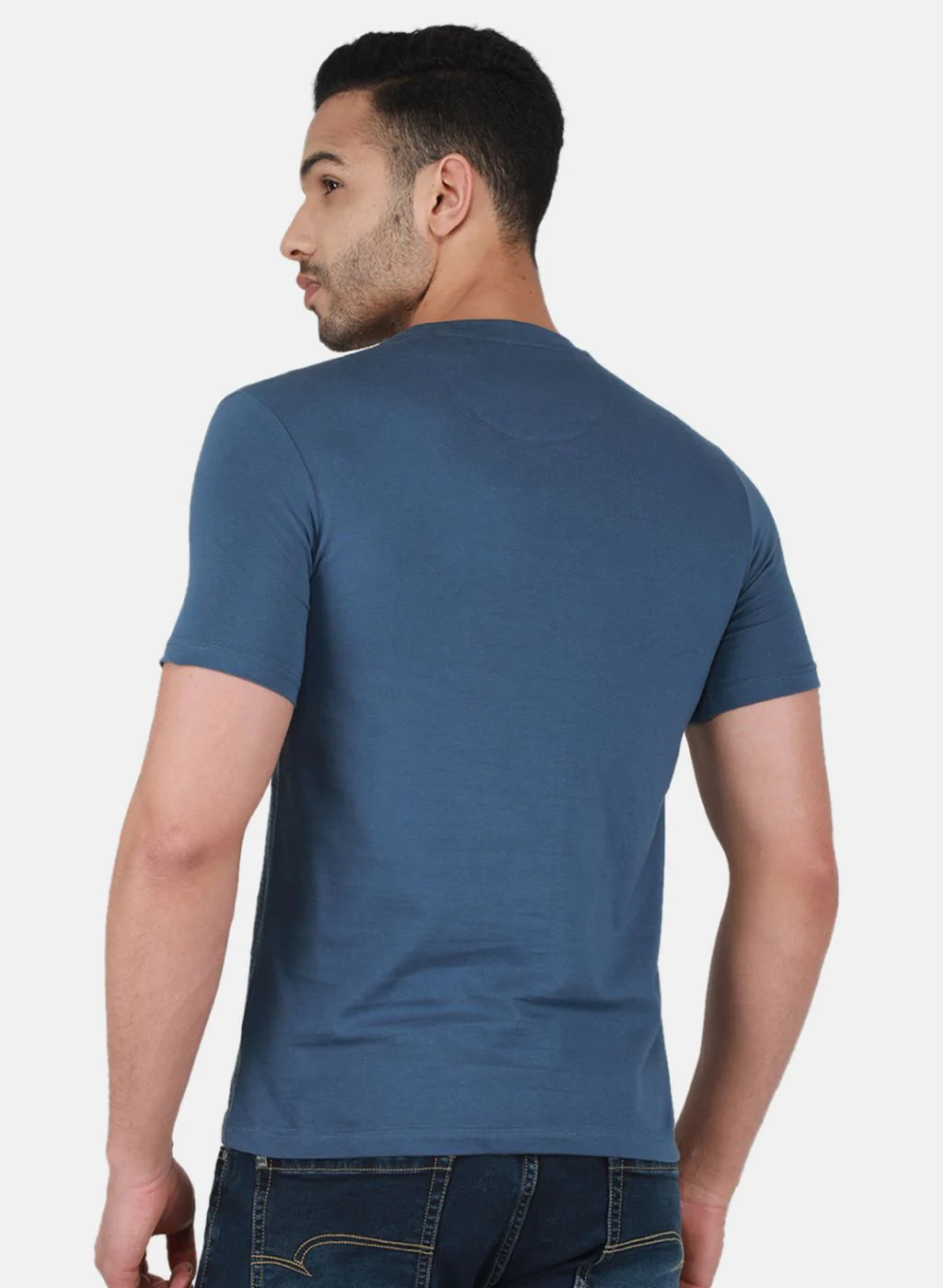 Men Blue Printed T-Shirt - Image 3