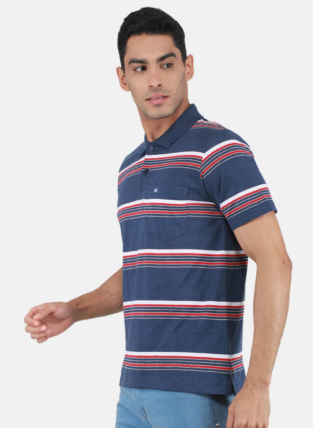 Men Blue Printed T-Shirt - Image 2