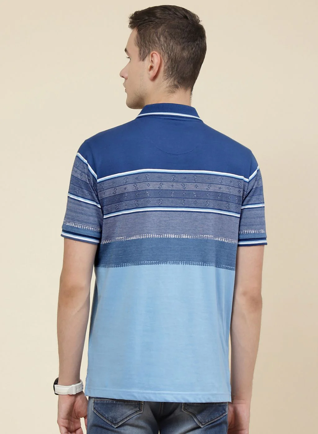 Men Blue Printed T-Shirt - Image 5
